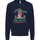 Raccoon Planning a Heist Funny Animal Mens Sweatshirt Jumper Navy Blue