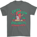 Raccoon Planning a Heist Funny Animal Mens T-Shirt Cotton Gildan Charcoal