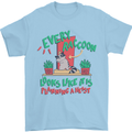Raccoon Planning a Heist Funny Animal Mens T-Shirt Cotton Gildan Light Blue