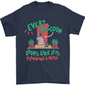 Raccoon Planning a Heist Funny Animal Mens T-Shirt Cotton Gildan Navy Blue