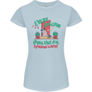 Raccoon Planning a Heist Funny Animal Womens Petite Cut T-Shirt Light Blue