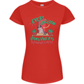 Raccoon Planning a Heist Funny Animal Womens Petite Cut T-Shirt Red