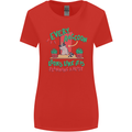 Raccoon Planning a Heist Funny Animal Womens Wider Cut T-Shirt Red