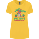 Raccoon Planning a Heist Funny Animal Womens Wider Cut T-Shirt Yellow