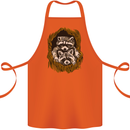 Raccoons in a Tree Cotton Apron 100% Organic Orange