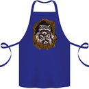 Raccoons in a Tree Cotton Apron 100% Organic Royal Blue