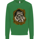 Raccoons in a Tree Kids Sweatshirt Jumper Irish Green