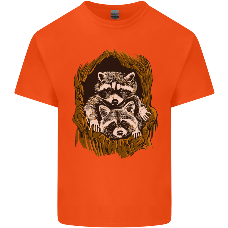 Raccoons in a Tree Kids T-Shirt Childrens Orange