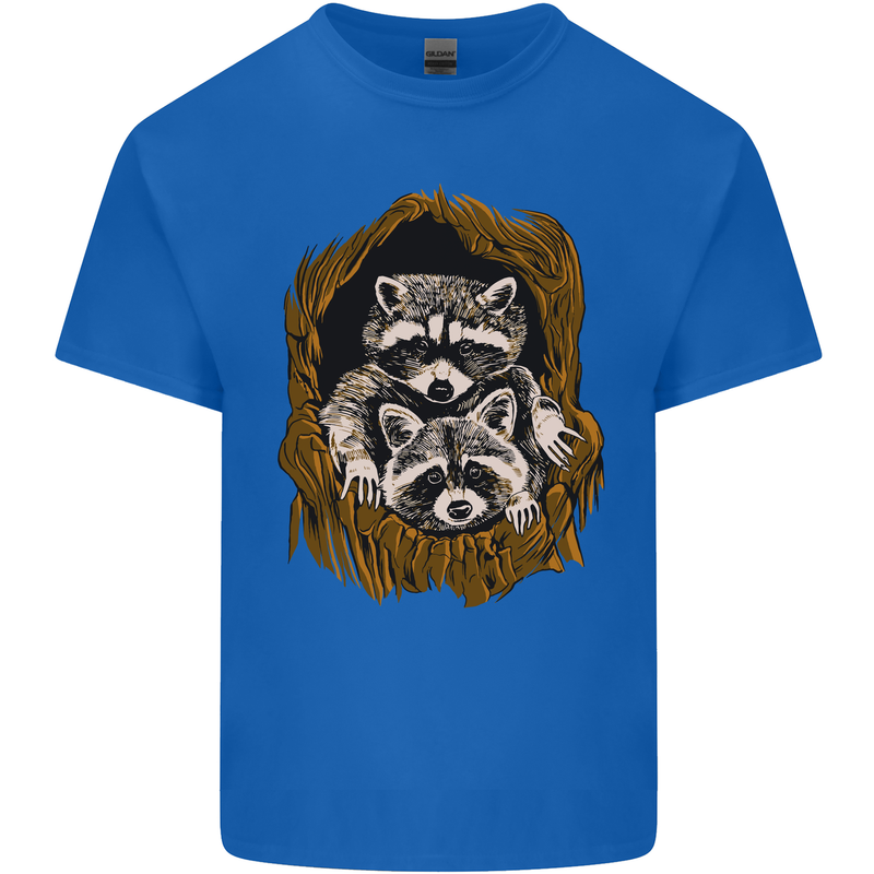 Raccoons in a Tree Kids T-Shirt Childrens Royal Blue