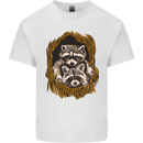 Raccoons in a Tree Mens Cotton T-Shirt Tee Top White