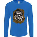 Raccoons in a Tree Mens Long Sleeve T-Shirt Royal Blue