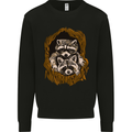 Raccoons in a Tree Mens Sweatshirt Jumper Black