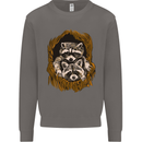 Raccoons in a Tree Mens Sweatshirt Jumper Charcoal
