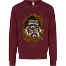 Raccoons in a Tree Mens Sweatshirt Jumper Maroon