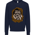 Raccoons in a Tree Mens Sweatshirt Jumper Navy Blue