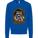 Raccoons in a Tree Mens Sweatshirt Jumper Royal Blue