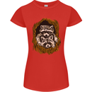 Raccoons in a Tree Womens Petite Cut T-Shirt Red