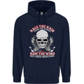 Race the Rain Biker Childrens Kids Hoodie Navy Blue