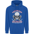 Race the Rain Biker Childrens Kids Hoodie Royal Blue