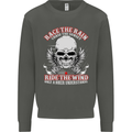 Race the Rain Biker Kids Sweatshirt Jumper Storm Grey