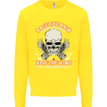 Race the Rain Biker Kids Sweatshirt Jumper Yellow