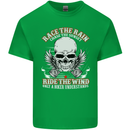 Race the Rain Biker Kids T-Shirt Childrens Irish Green