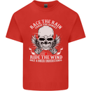 Race the Rain Biker Kids T-Shirt Childrens Red