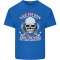 Race the Rain Biker Kids T-Shirt Childrens Royal Blue