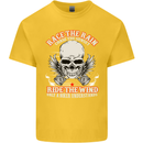 Race the Rain Biker Kids T-Shirt Childrens Yellow