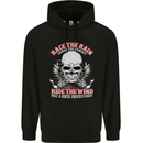 Race the Rain Biker Mens 80% Cotton Hoodie Black