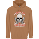 Race the Rain Biker Mens 80% Cotton Hoodie Caramel Latte