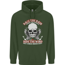 Race the Rain Biker Mens 80% Cotton Hoodie Forest Green