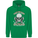 Race the Rain Biker Mens 80% Cotton Hoodie Irish Green