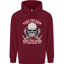 Race the Rain Biker Mens 80% Cotton Hoodie Maroon