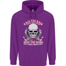 Race the Rain Biker Mens 80% Cotton Hoodie Purple