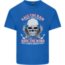 Race the Rain Biker Mens Cotton T-Shirt Tee Top Royal Blue