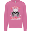 Race the Rain Biker Mens Sweatshirt Jumper Azalea