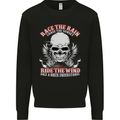 Race the Rain Biker Mens Sweatshirt Jumper Black