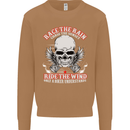 Race the Rain Biker Mens Sweatshirt Jumper Caramel Latte