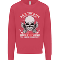 Race the Rain Biker Mens Sweatshirt Jumper Heliconia
