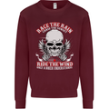 Race the Rain Biker Mens Sweatshirt Jumper Maroon
