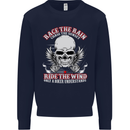 Race the Rain Biker Mens Sweatshirt Jumper Navy Blue