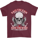 Race the Rain Biker Mens T-Shirt Cotton Gildan Maroon