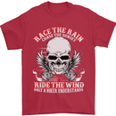 Race the Rain Biker Mens T-Shirt Cotton Gildan Red
