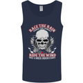 Race the Rain Biker Mens Vest Tank Top Navy Blue