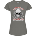 Race the Rain Biker Womens Petite Cut T-Shirt Charcoal
