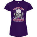 Race the Rain Biker Womens Petite Cut T-Shirt Purple