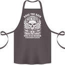 Race the Wind Biker Motorcycle Motorbike Cotton Apron 100% Organic Dark Grey