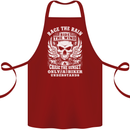 Race the Wind Biker Motorcycle Motorbike Cotton Apron 100% Organic Maroon