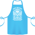 Race the Wind Biker Motorcycle Motorbike Cotton Apron 100% Organic Turquoise